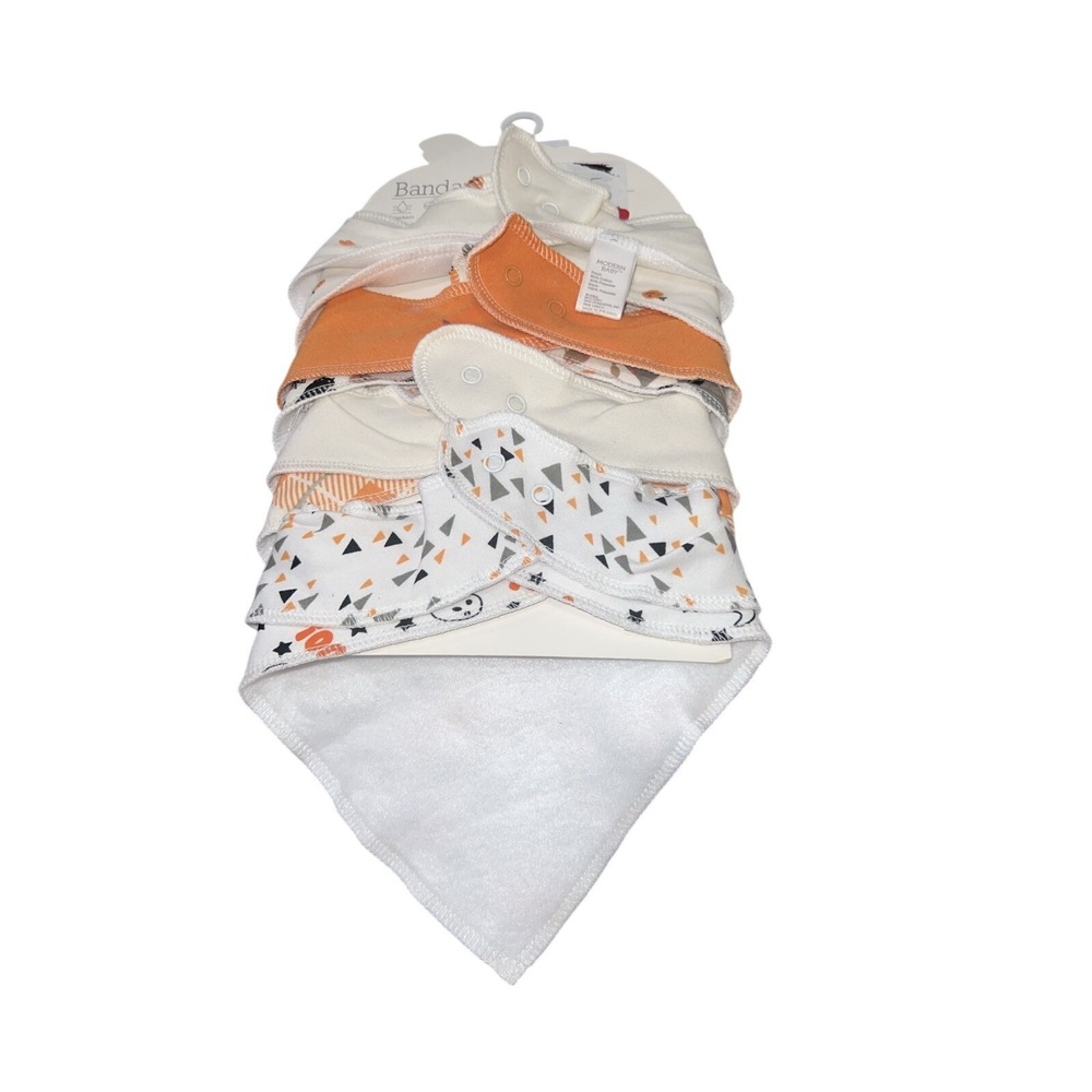 Modern Baby Halloween Bibs Set of 8 Bandanna Snap 2-Ply Bibs NEW Halloween $28 - Picture 2 of 4
